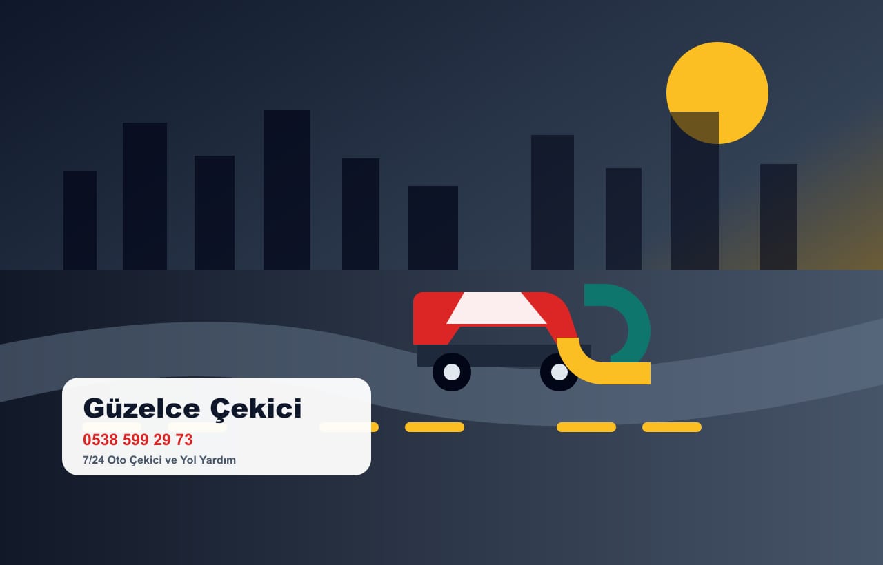 Güzelce bölgesinde çekici ve oto yol yardım hizmeti